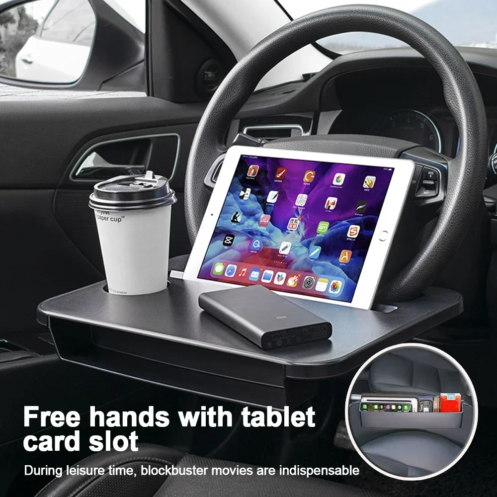 Desk Setup Maker - Multifunktionaler Auto-Laptop-Tisch mit Halterung für Lenkrad,