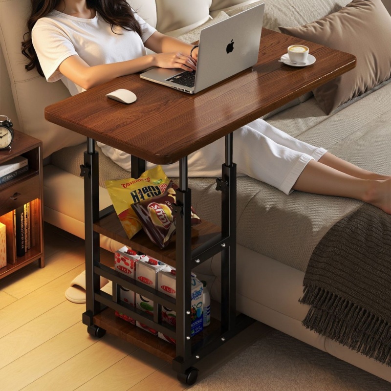 Desk Setup Maker - Beweglicher, höhenverstellbarer Nachttisch, kleiner Beistelltisch, Lesetisch,