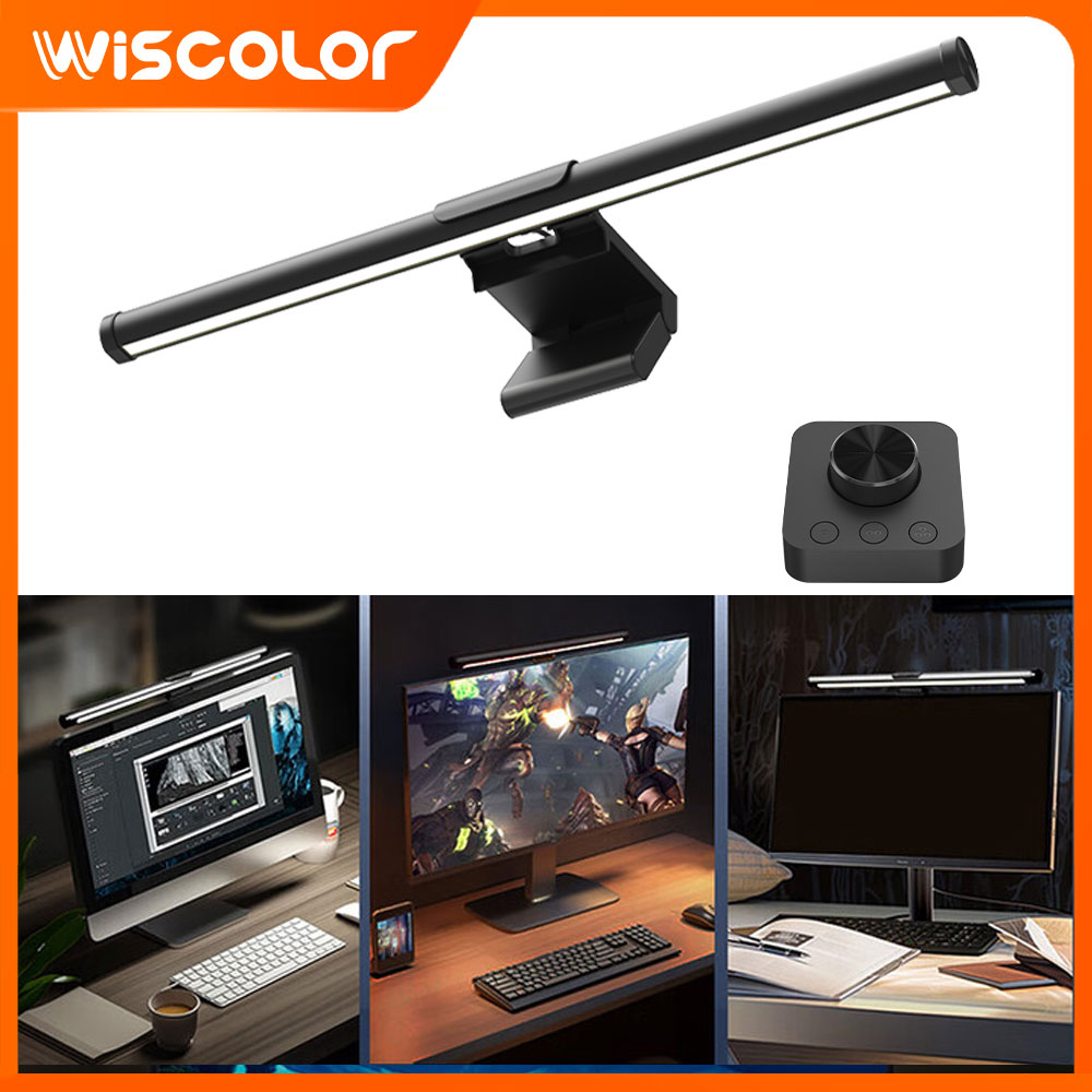 Desk Setup Bedroom - Dimmbare Monitor-Lichtleiste LED Bildschirm-Hängeleuchte RGB-Lichtleiste mit