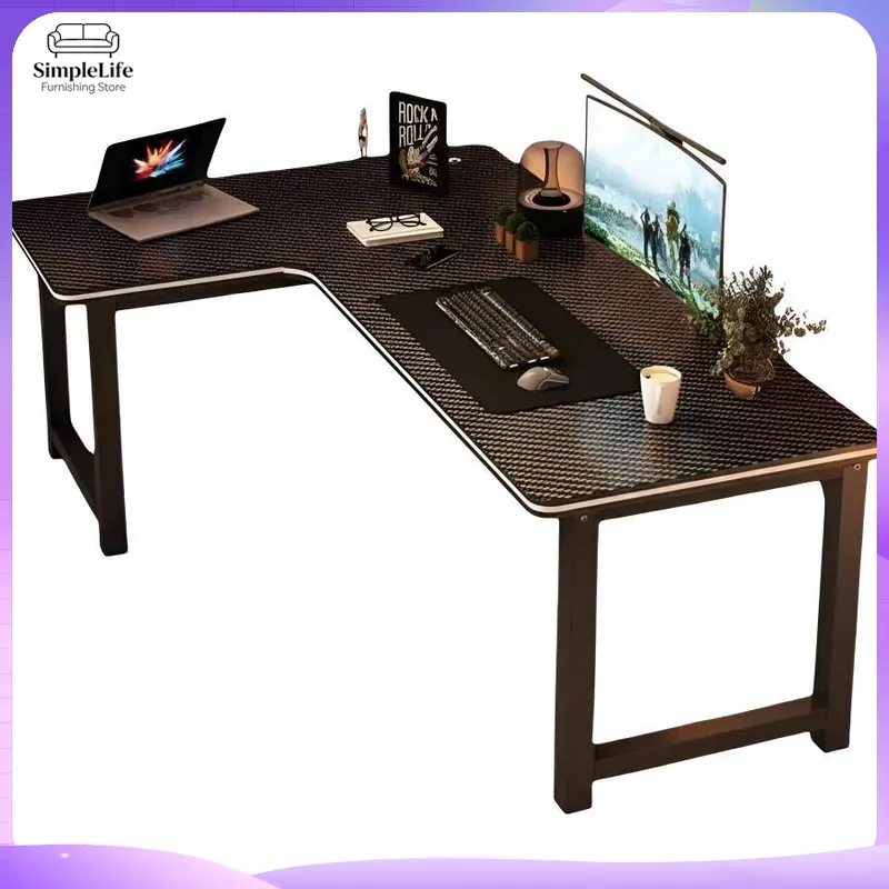Desk Setup Bedroom - Eck-Gaming-Schreibtisch Computertisch mit Ablage für PC-Setup