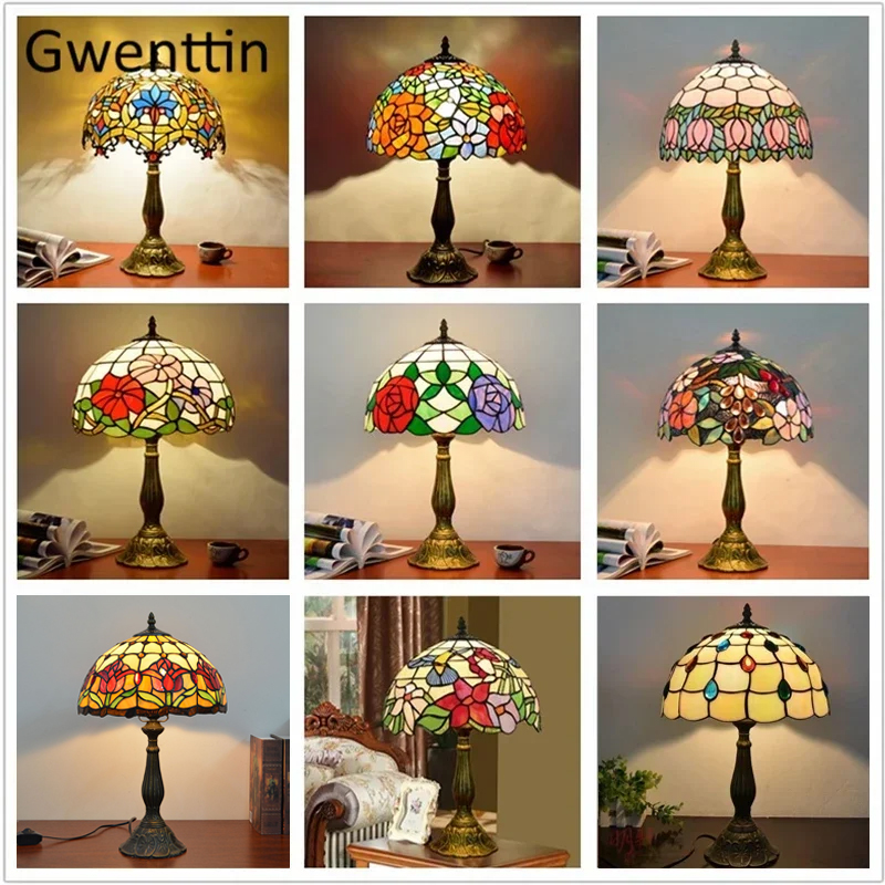 Desk Setup Vintage - Vintage Tiffany Tischlampen Mittelmeer Barock Buntglas