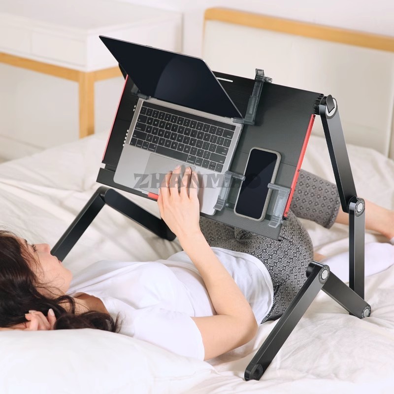 Desk Setup Maker - Flache Liegung auf dem Bett, Laptop-Schreibtisch,
