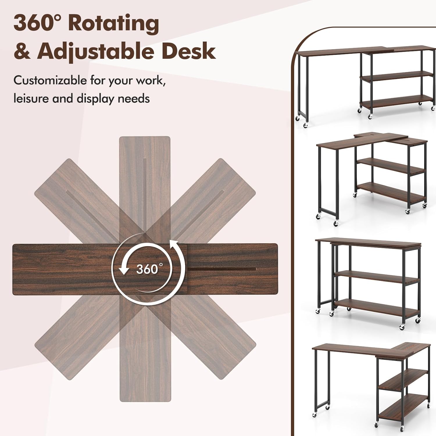 360 °   Drehbarer Beistelltisc – Desk Setup Maker Bewertung und Preis