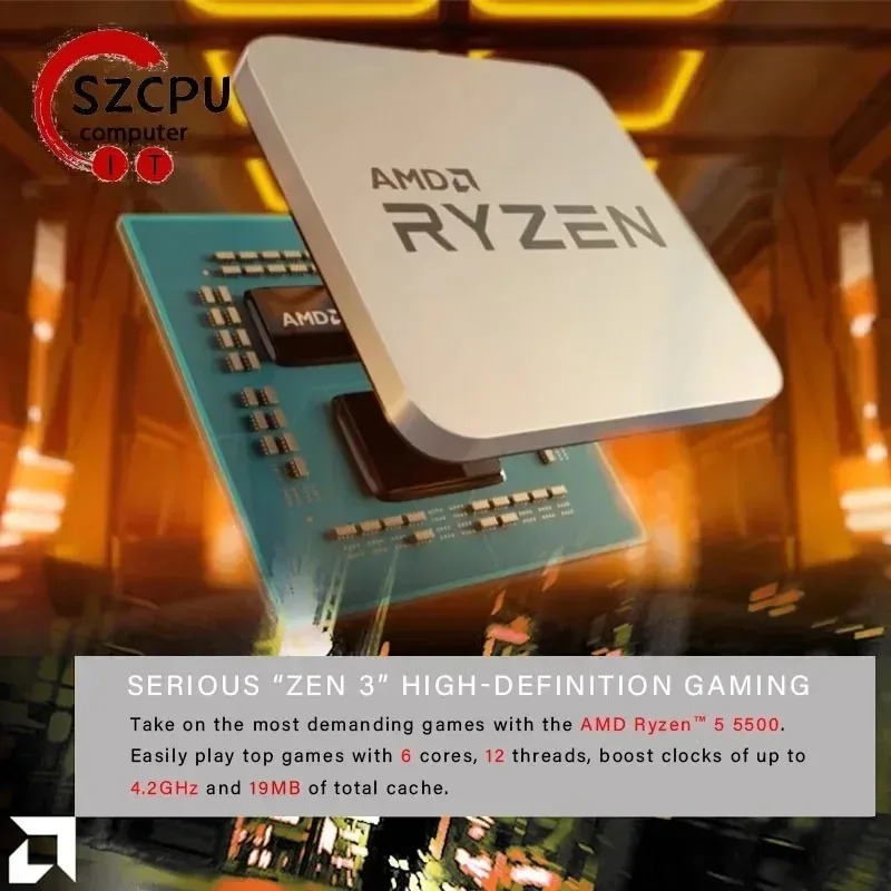 100% brandneuer AMD R5 5500 Ry – Amd Cpu Ryzen 5 Bewertung und Preis