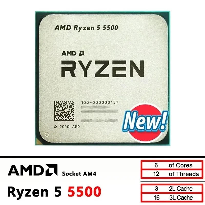 100% brandneuer AMD R5 5500 Ry – Amd Cpu Ryzen 5 Bewertung und Preis