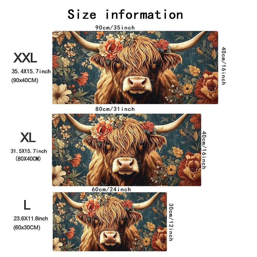 Vintage Highland Cow Floral Ga – Desk Setup Vintage Bewertung und Preis