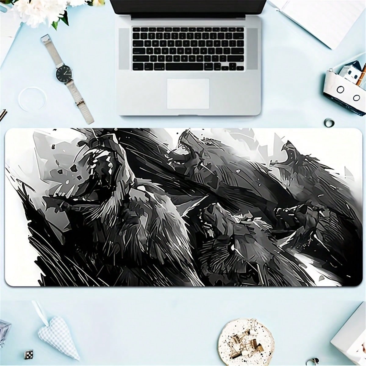 Große Wolf Gaming-Schreibtisch – Desk Setup Laptop And Pc Bewertung und Preis
