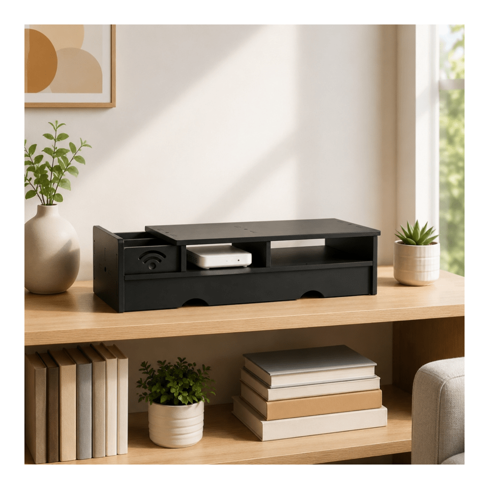 Schwarze Matte WLAN-Router-Auf – Desk Setup Bedroom Bewertung und Preis