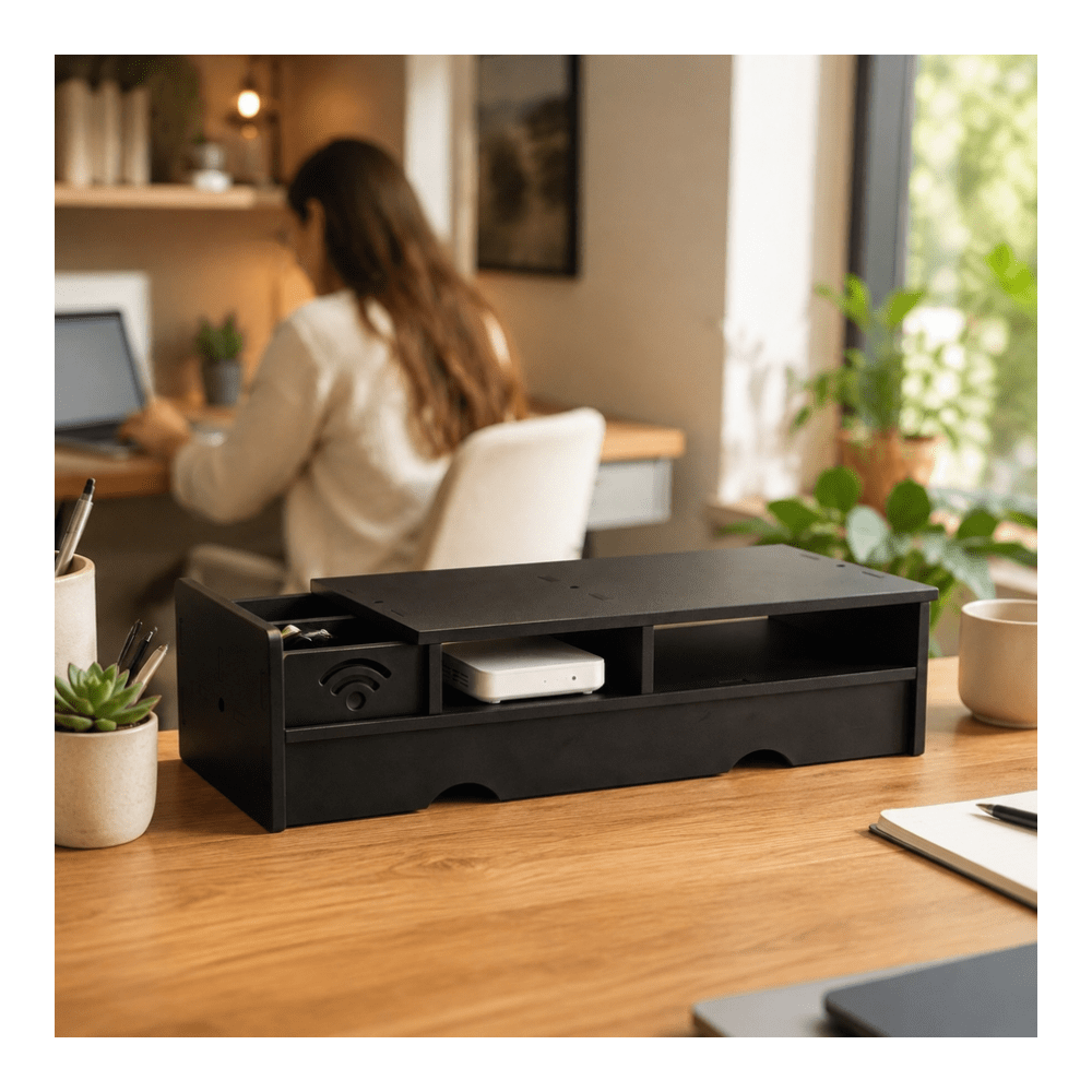 Schwarze Matte WLAN-Router-Auf – Desk Setup Bedroom Bewertung und Preis