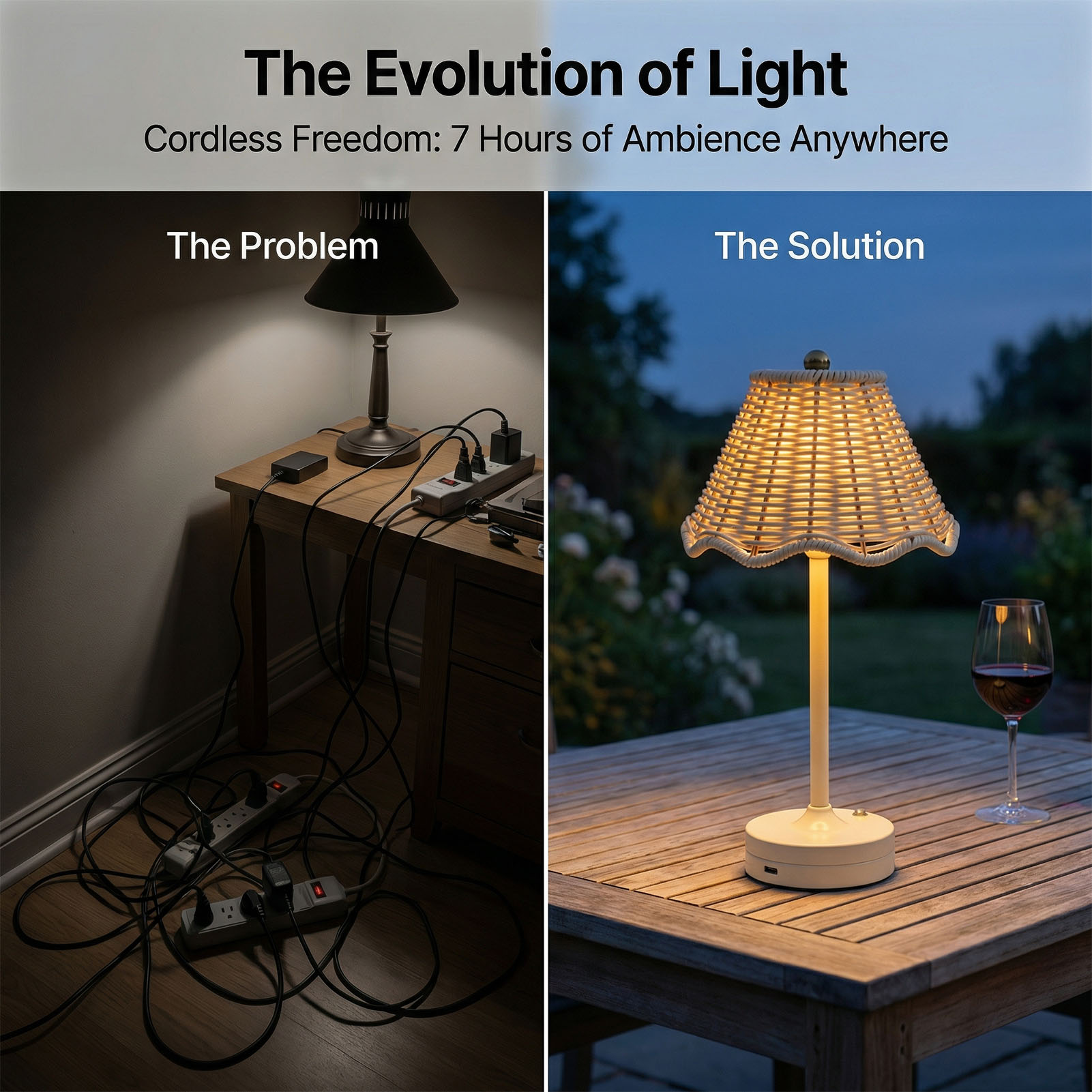 LED Vintage Rattan Tischlampe  – Desk Setup Vintage Bewertung und Preis