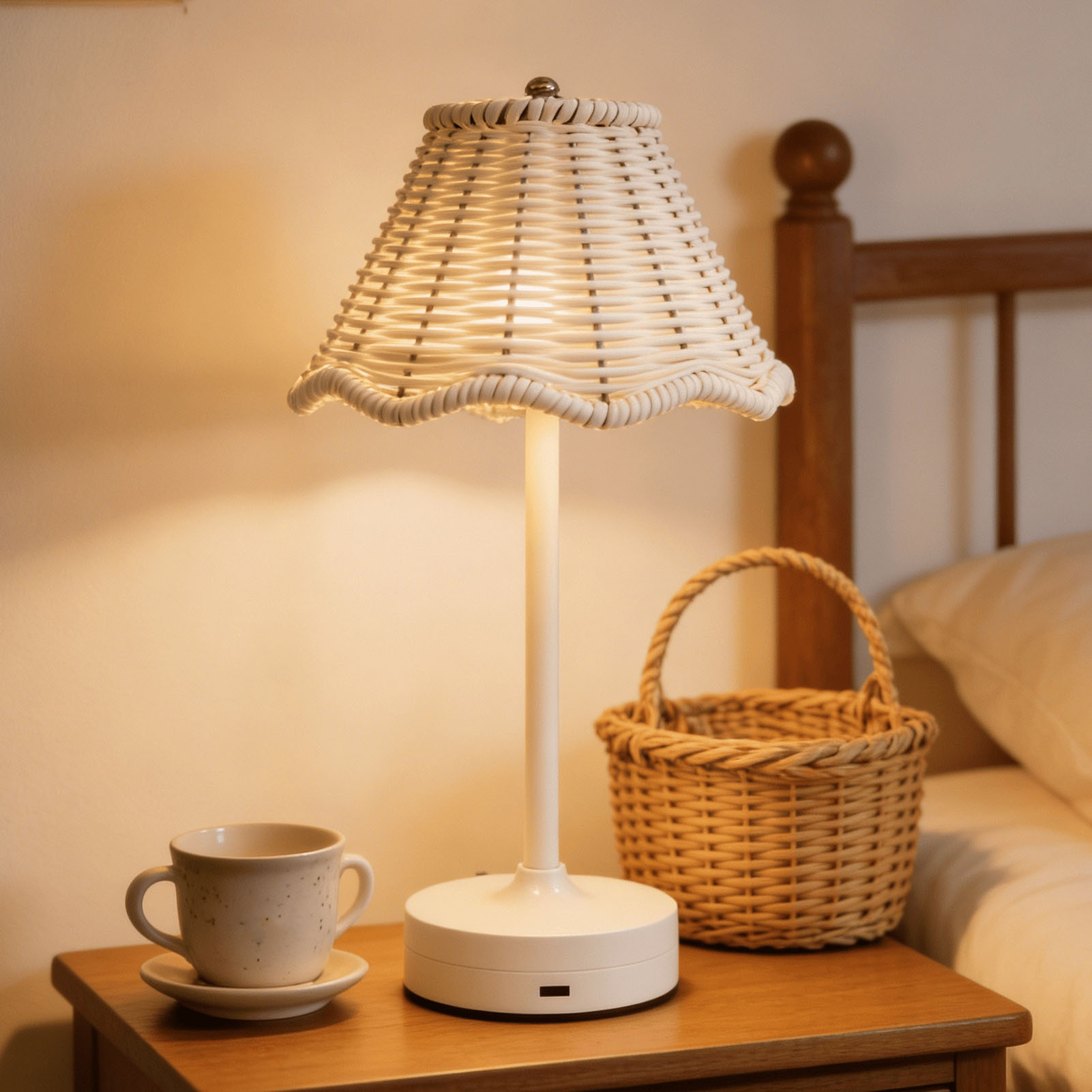 LED Vintage Rattan Tischlampe  – Desk Setup Vintage Bewertung und Preis