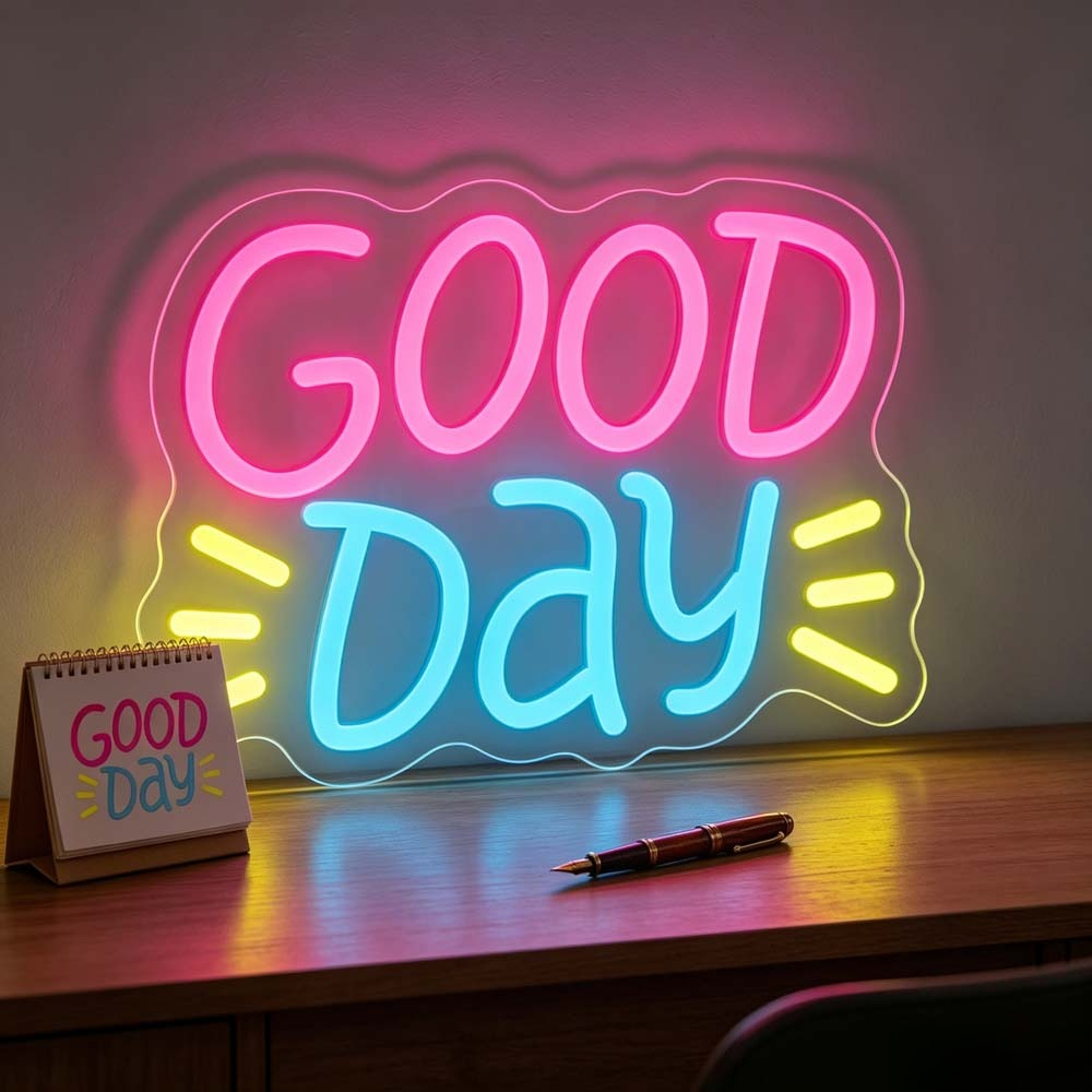 Good Day Neon-Schild LED Farbv – Desk Setup Bedroom Bewertung und Preis