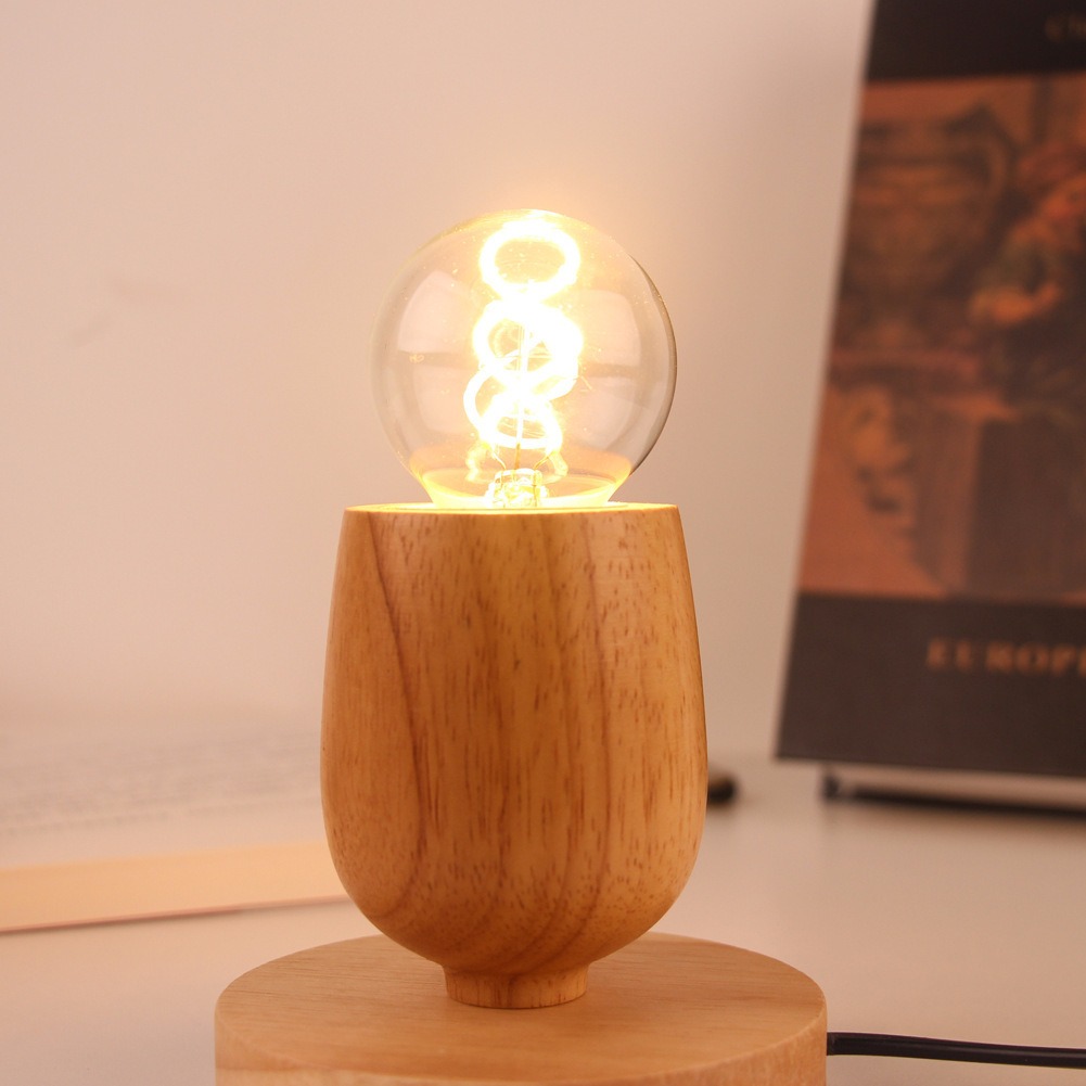 Retro Holz Tischlampe E27 Fass – Desk Setup Vintage Bewertung und Preis